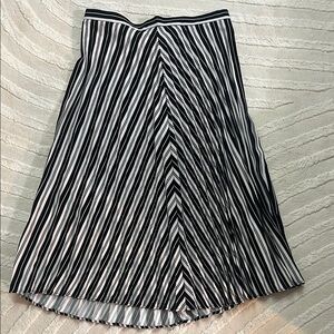 Black and White Striped Women's Skirt